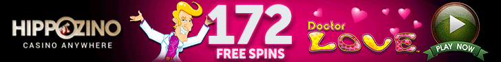 172 Free Spins on Dr. Love Slot at Hippozino Casino