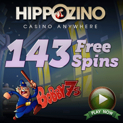 23 Free Spins on Bobby 7s at Hippozino Casino