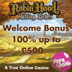 100% Welcome Bonus up to £500 at Vera&John