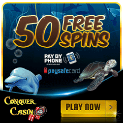 50 Free Spins on Dolphin Reef at Conquer Casino
