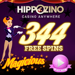 344 Free Spins on Magicious Slot at Hippozino Casino