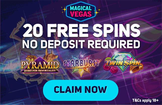 20 Free Spins on Starburst, Twin Spin and Pyramid: Quest for Immortality at Magical Vegas