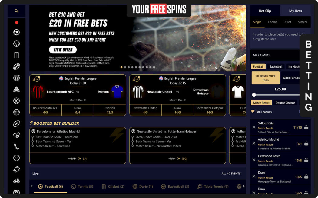 Jackpot Mobile Casino , betting slip view with stake input fields and potential return calculations for each betting ticket