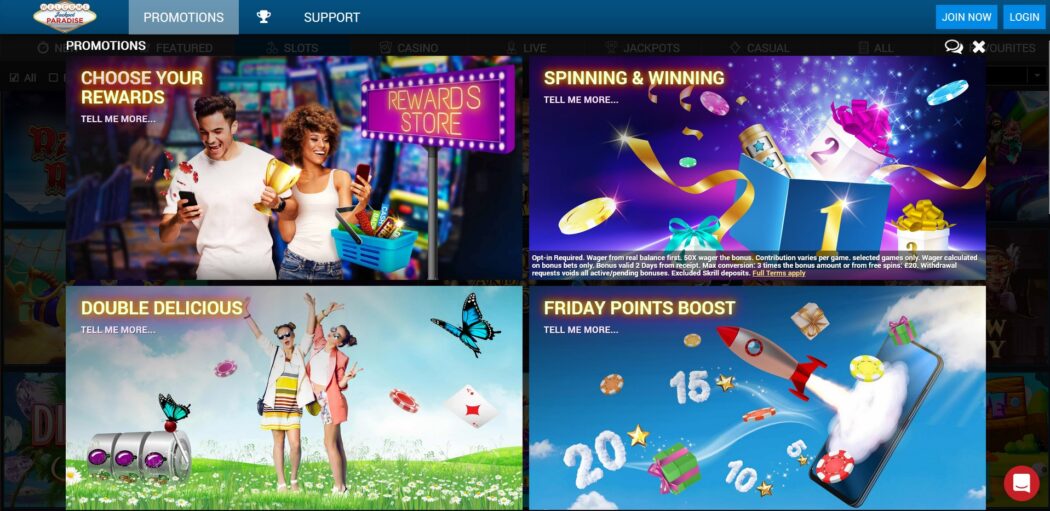 jackpot paradise casino bonus and promotions