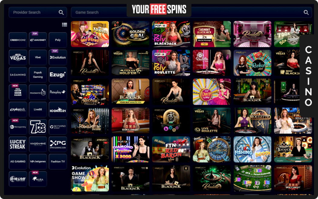 Vbet , casino lobby showcasing high volatility slots and advanced casino features