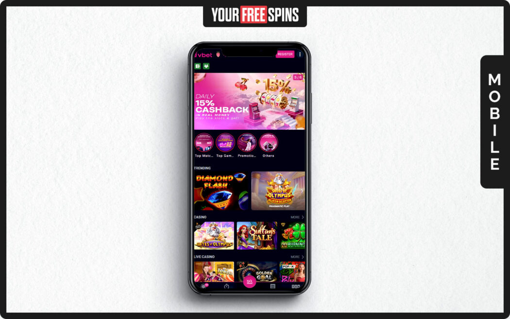 Vbet , mobile layout with clear typography and high contrast buttons for easy taps